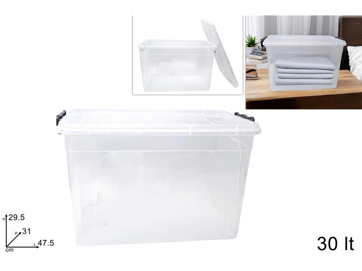 CONTENITORE PLASTICA Lt.30 AK 259 - Everyday > Bagno > Organizzazione Bagno - Ingrosso B2B Magazzini Scatigna