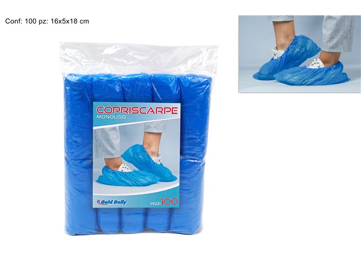 COPRISCARPE MONOUSO Pz.100 (PE 1.8GR) - Everyday > Cura Personale > Salute E Benessere - Ingrosso B2B Magazzini Scatigna