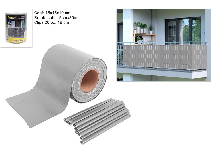 ROTOLO x RECINZIONE GRIGIO Cm.19Mt.35 4 - Ferramenta Utensili > Varie > Rotoli Recinzione - Ingrosso B2B Magazzini Scatigna