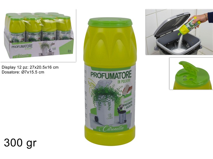 PROFUMATORE POLVERE CITRONELLA x BIDONI - Pulizia > Raccolta Rifiuti > Profumazione Pattumiera - Ingrosso B2B Magazzini Scatigna