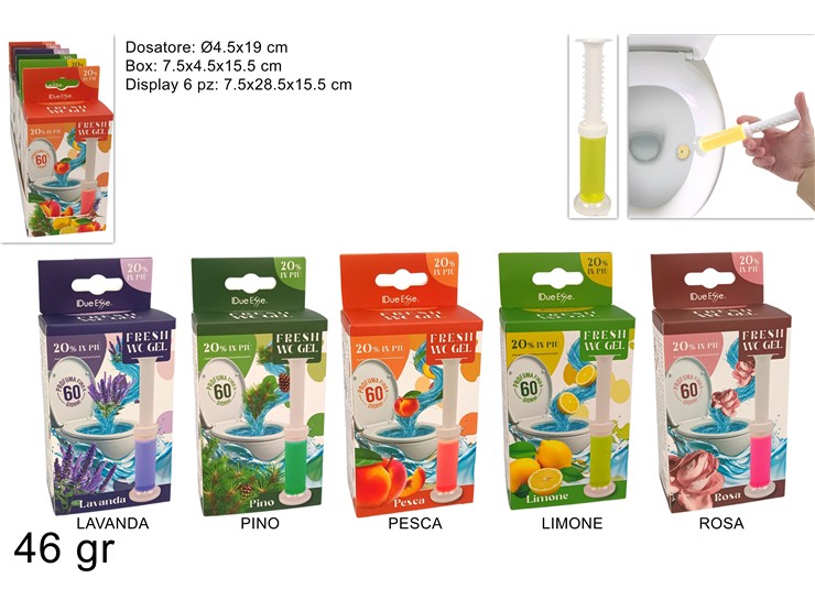 GEL PER WC FRAGRANZE ASSORTITE  DR-06 - Detersivi Saponi E Ambiente > Bagno > Wc Deo - Ingrosso B2B Magazzini Scatigna