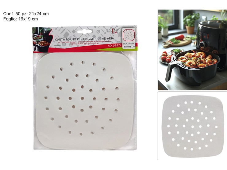 CARTA FORNO Cm1919 Pz50 BIANCA FRIG.ARI - Everyday > Cucina > Carta Friggitrice Aria - Ingrosso B2B Magazzini Scatigna