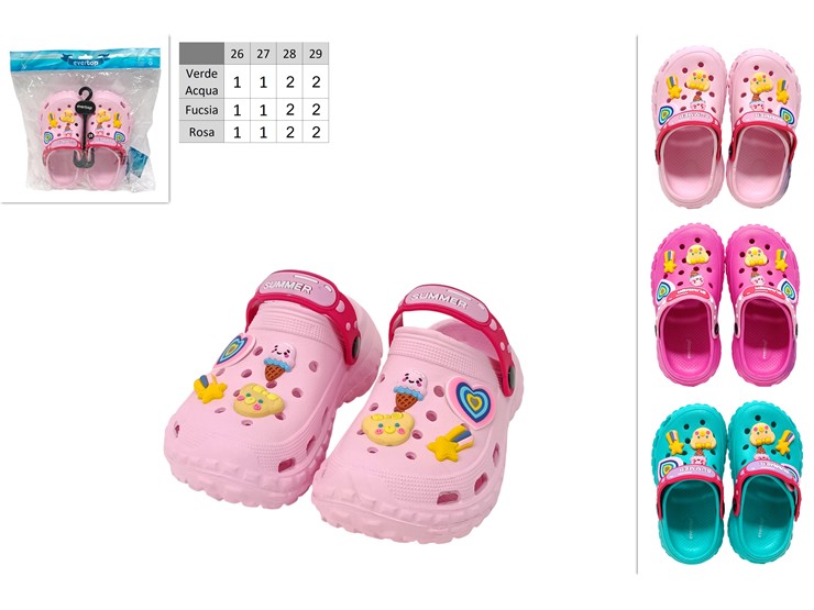 CIABATTE BIMBA TRAFOR.SUMMER26-29 3COL. - Summer > Calzature Estive > Ciabatte - Ingrosso B2B Magazzini Scatigna