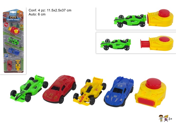 RAMPA CON 4 AUTO YB506817 8363-1 - Giocattoli > Veicoli > Auto - Ingrosso B2B Magazzini Scatigna