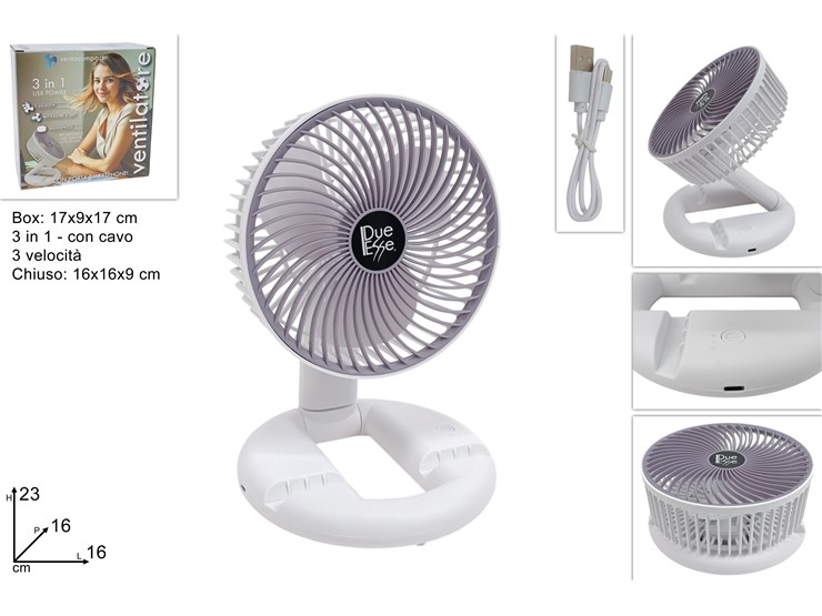VENTILATORE RICHIUD.RICAR.BIANCO 3IN1 A1 - Elettrodomestici > Ventilatori - Ingrosso B2B Magazzini Scatigna