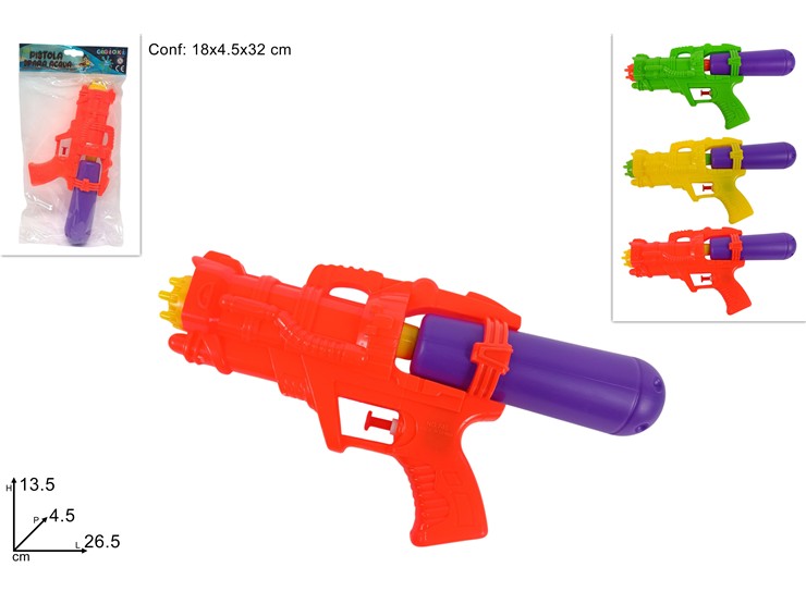 PISTOLA SPARA ACQUA 3COL. JN000903D - Summer > Tempo Libero E Giochi > Giochi Mare - Ingrosso B2B Magazzini Scatigna
