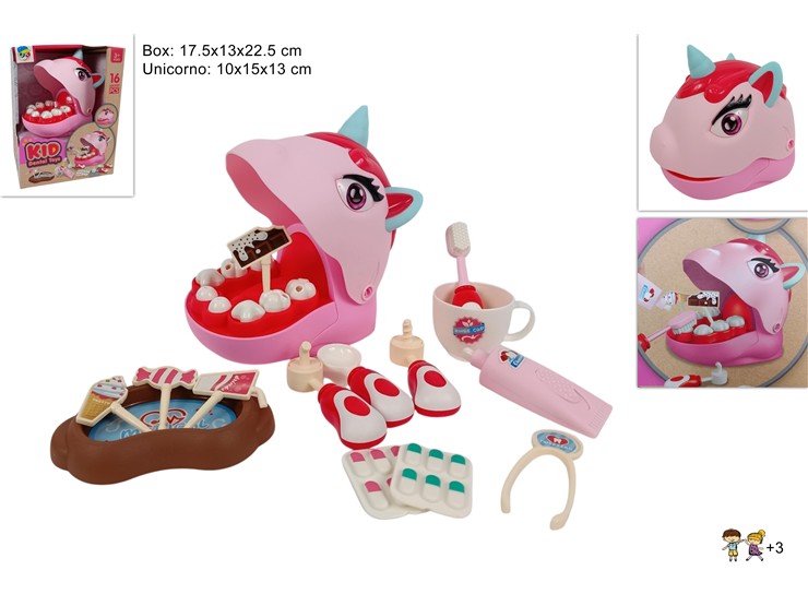 GIOCO DENTISTA INTERATT.C/UNICORNO 902D - Giocattoli > Giocattoli Mestieri > Cucina - Ingrosso B2B Magazzini Scatigna