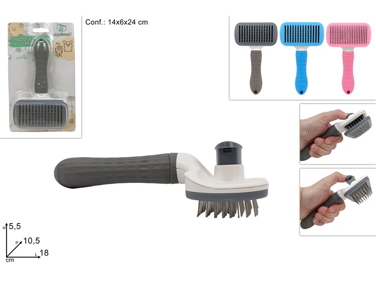 SPAZZOLA PER CANI/GATTI 3COL. B674A - Everyday > Pets > Accessori - Ingrosso B2B Magazzini Scatigna