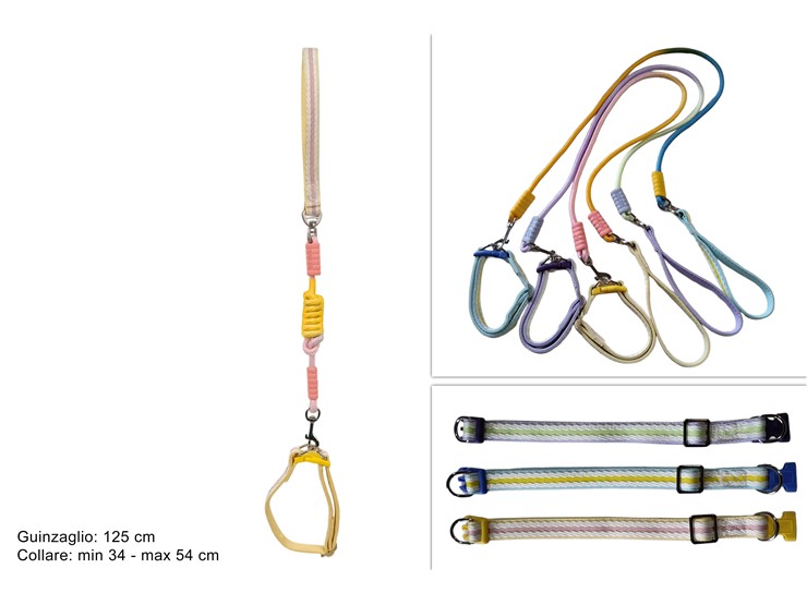GUINZAGLIO  COLLARE 3COL. YD20120 - Everyday > Pets > Accessori - Ingrosso B2B Magazzini Scatigna