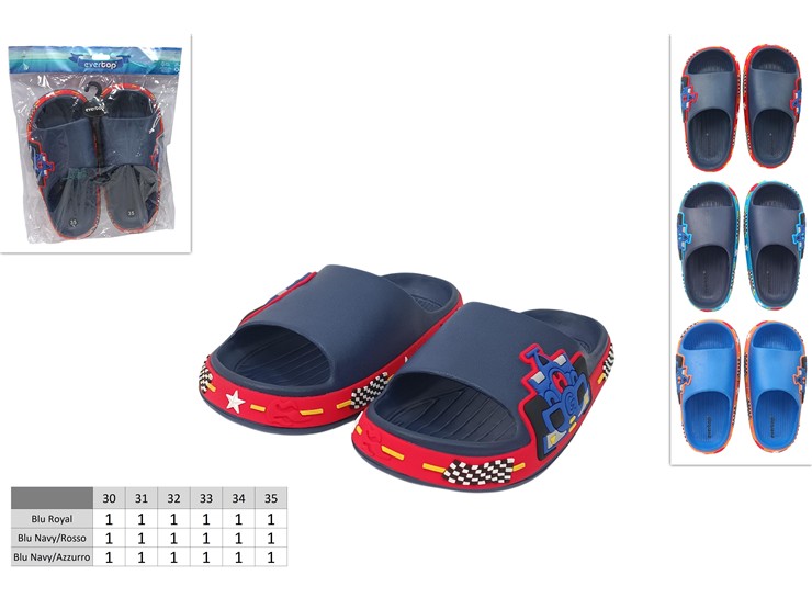 CIABATTE BIMBO MACCHINA 3COL.30-35 0004 - Summer > Calzature Estive > Ciabatte - Ingrosso B2B Magazzini Scatigna