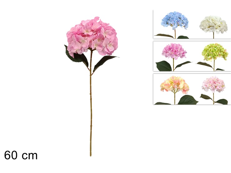 STELO FIORE ORTENSIA GRANDE Cm.60 6C.125 - Everyday > Fiori Piante > Spilloni Fiori - Ingrosso B2B Magazzini Scatigna