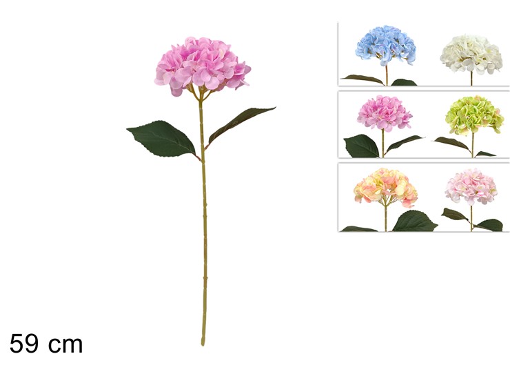 STELO FIORE ORTENSIA PICC.Cm.59 6C.53082 - Everyday > Fiori Piante > Spilloni Fiori - Ingrosso B2B Magazzini Scatigna