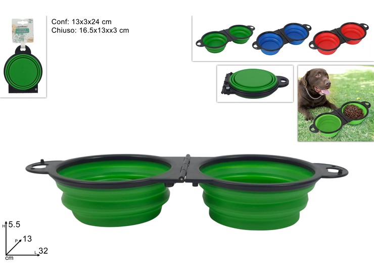 CIOTOLA RICHIUDIBILE 2 POSTI 3COL.MS574 - Everyday > Pets > Accessori - Ingrosso B2B Magazzini Scatigna