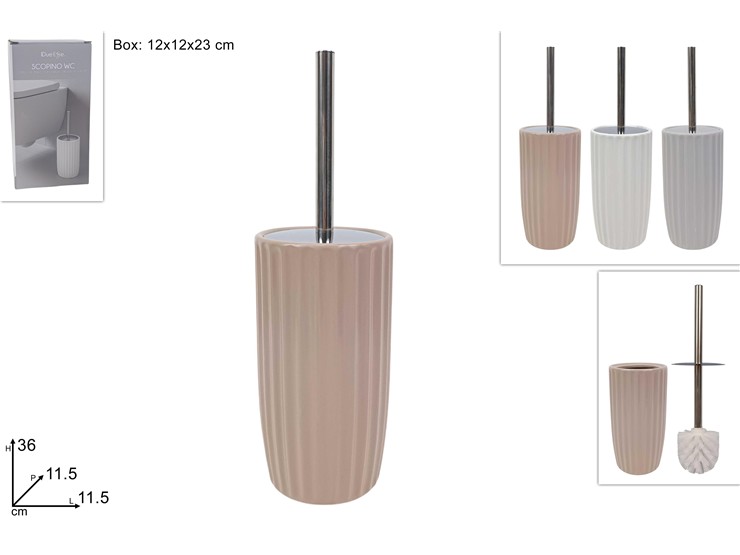 SCOPINO WC COMP.CER.DEC.RIGATO 3C.230360 - Everyday > Bagno > Accessori Wc - Ingrosso B2B Magazzini Scatigna