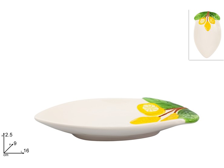 CIOTOLA LIMONE A RILIEVO CERAM.QS25607 - Everyday > Tavola > Servizio Piatti Ceramica - Ingrosso B2B Magazzini Scatigna