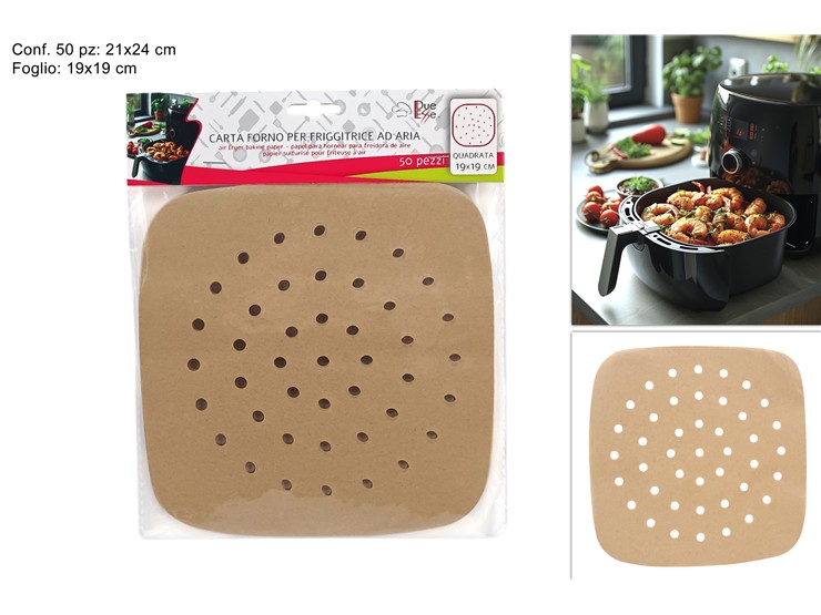 CARTA FORNO Cm1919 Pz50 NATUR.FRIG.ARIA - Everyday > Cucina > Carta Friggitrice Aria - Ingrosso B2B Magazzini Scatigna