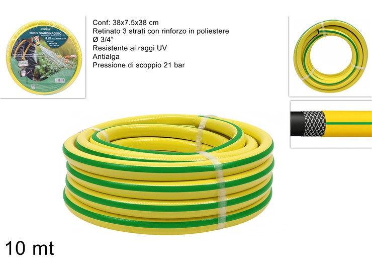 TUBO GIALLO GIARDINO 3ST.ANTIAL.RET.Mt10 - Giardino E Giardinaggio > Irrigazione - Ingrosso B2B Magazzini Scatigna