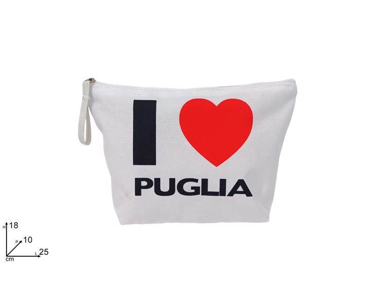 BUSTINA BEAUTY POL.600D C/SCRITTA I LOVE - Summer > Borse E Accessori Da Spiaggia > Borse Mare - Ingrosso B2B Magazzini Scatigna