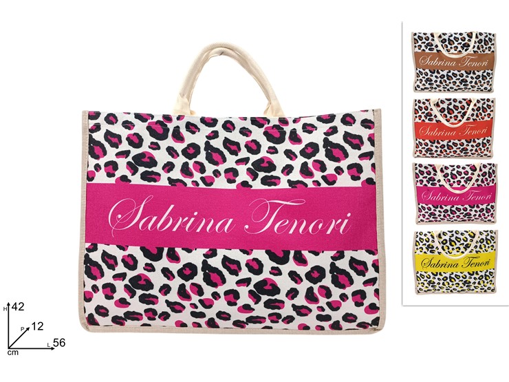 BORSA MARE JUTA ST FANT.MACULATA 5642 4 - Summer > Borse E Accessori Da Spiaggia > Borse Mare - Ingrosso B2B Magazzini Scatigna
