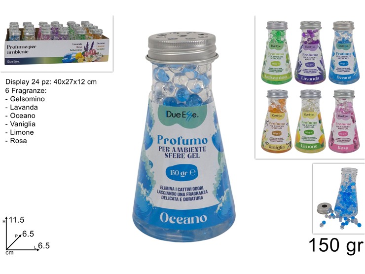 DEODOR.AMBIENTE PALLINE GEL 6FRAGR.Gr150 - Detersivi Saponi E Ambiente > Profumazione Ambiente > Deo Ambiente - Ingrosso B2B Magazzini Scatigna