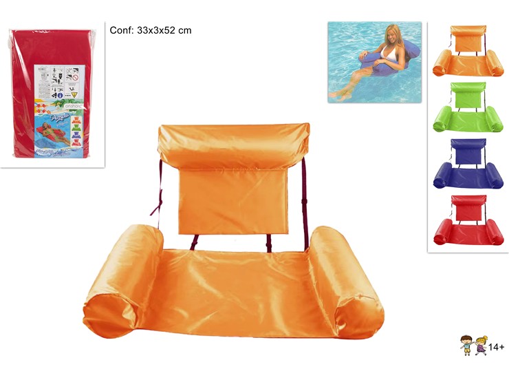 POLTRONA GALLEGG.C/SCHIENALE 4COL.FD25-6 - Summer > Tempo Libero E Giochi > Gonfiabili - Ingrosso B2B Magazzini Scatigna