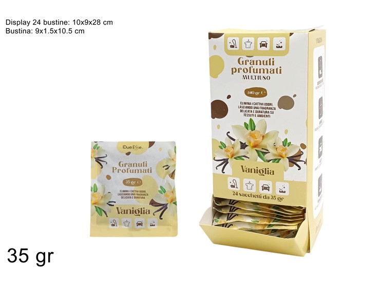 GRANULI PROFUMATI VANIGLIA Pz24 Gr35 ZJ2 - Detersivi Saponi E Ambiente > Profumazione Ambiente > Granuli Profumati - Ingrosso B2B Magazzini Scatigna