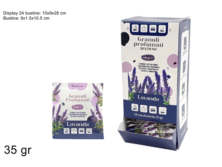 GRANULI PROFUMATI LAVANDA Pz24 Gr35 ZJ25 - Detersivi Saponi E Ambiente > Profumazione Ambiente > Granuli Profumati - Ingrosso B2B Magazzini Scatigna