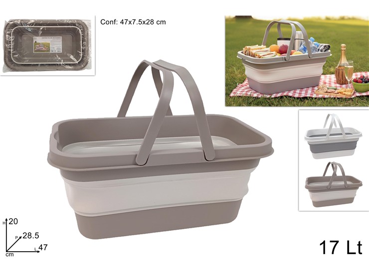CESTINO PORTATUTTO SALVASPAZIO Lt.17 3C. - Summer > Spiaggia Campeggio > Campeggio - Ingrosso B2B Magazzini Scatigna