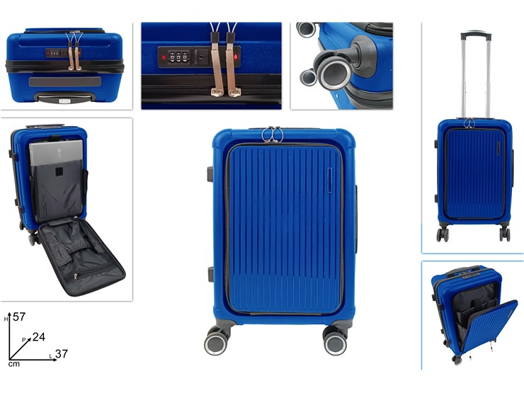 VALIGIA PICC.C/PORTA TABLET/PC BLU' P815 - Everyday > Valigie Borse > Valigie Rigide - Ingrosso B2B Magazzini Scatigna
