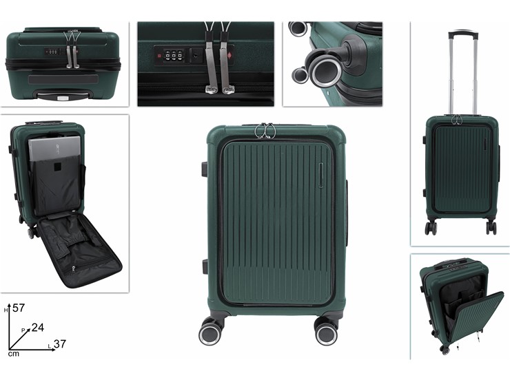 VALIGIA PICC.C/PORTA TABLET/PC VERDE 815 - Everyday > Valigie Borse > Valigie Rigide - Ingrosso B2B Magazzini Scatigna