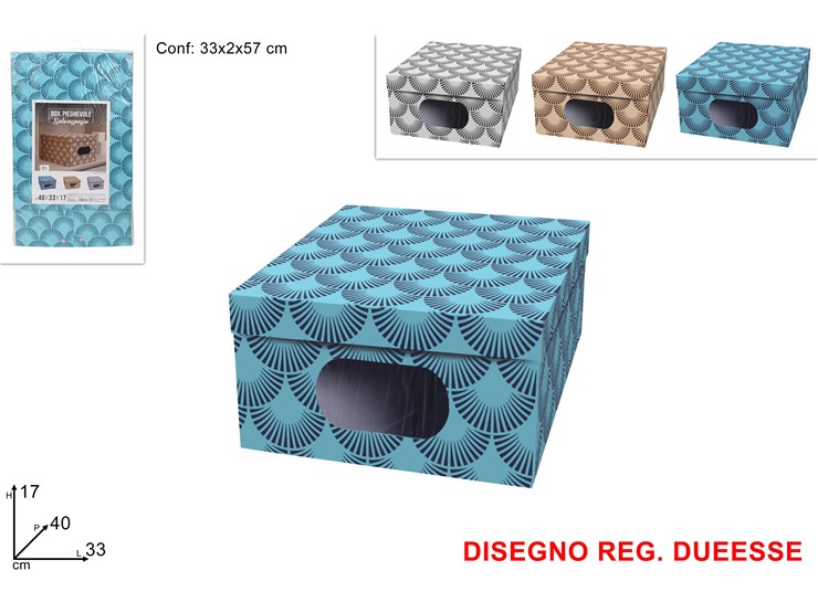 BOX ABITI IN PVC 403317 3COL.01-SMALL - Everyday > Everyday > Contenitori E Organizzazione - Ingrosso B2B Magazzini Scatigna