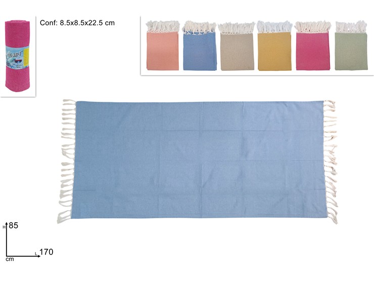 TELO MARE COTONE T.U. 6COL.ASS.85170 - Summer > Tempo Libero E Giochi > Spiaggia Campeggio - Ingrosso B2B Magazzini Scatigna