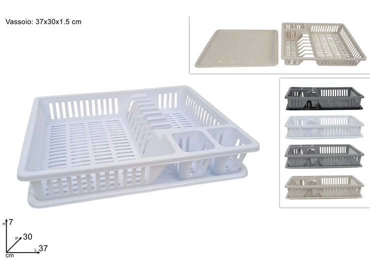 SCOLA STOVIGLIE C/VASSOIO 4COL.3730 160 - Everyday > Cucina > Utensili Da Cucina - Ingrosso B2B Magazzini Scatigna