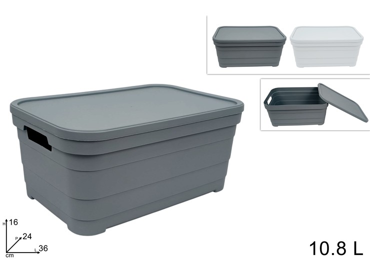 CONTENITORE IN PLASTICA Lt.10,8 2COL.643 - Everyday > Everyday > Contenitori E Organizzazione - Ingrosso B2B Magazzini Scatigna
