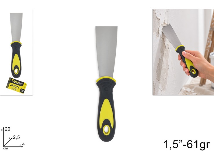 SPATOLA C/MANICO IN GOMMA 1.5  F2450G - Ferramenta Utensili > Attrezzi E Utensili Manuali > Muratore - Ingrosso B2B Magazzini Scatigna