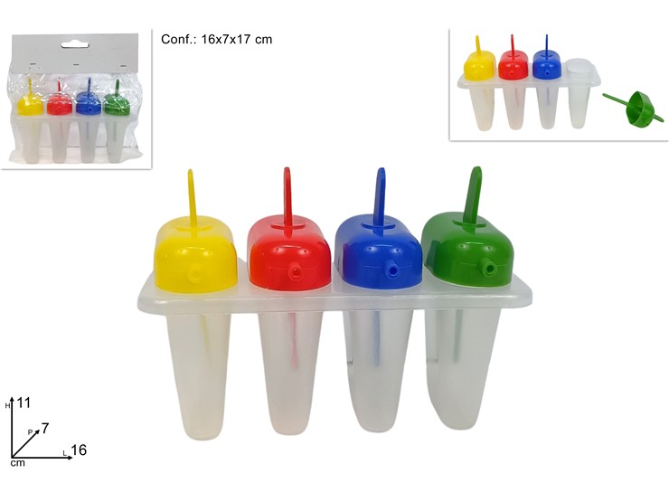 FORMINE PER GHICCIOLI 4 POSTI YG0190BL - Everyday > Cucina > Utensili Da Cucina - Ingrosso B2B Magazzini Scatigna
