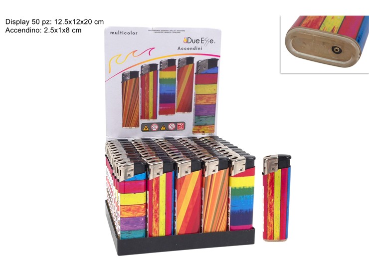 ACCENDINO MULTICOLOR DISPLAY 40822538 - Everyday > Cucina > Utensili Da Cucina - Ingrosso B2B Magazzini Scatigna