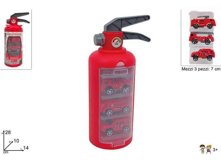 ESTINTORE C/MEZZI D'EMERGENZA ABL887-67 - Giocattoli > Giocattoli Mestieri > Attrezzi Lavoro - Ingrosso B2B Magazzini Scatigna