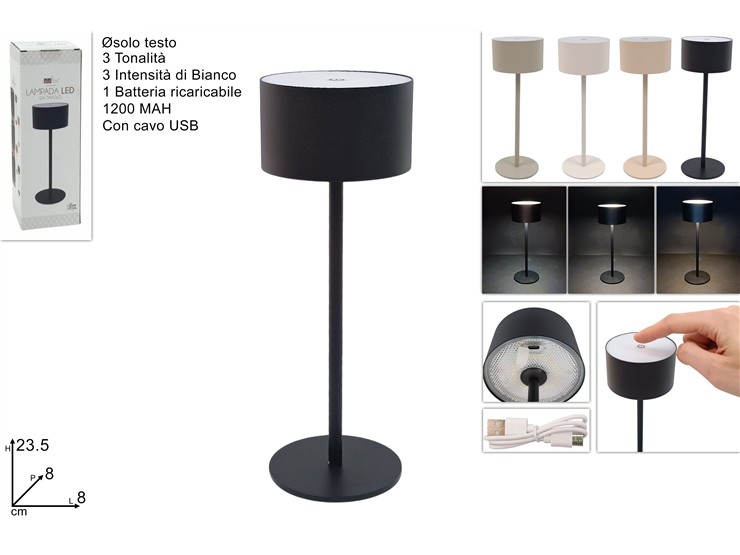 LAMPADA MET.RIC.3TONAL.BIANCO 4COLORI846 - Everyday > Complementi Arredo > Illuminazione - Ingrosso B2B Magazzini Scatigna