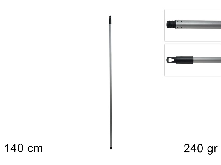 BASTONE METALLO SATINATO Cm.140 ONT7434- - Pulizia > Cura Delle Superfici > Manico Scope - Ingrosso B2B Magazzini Scatigna