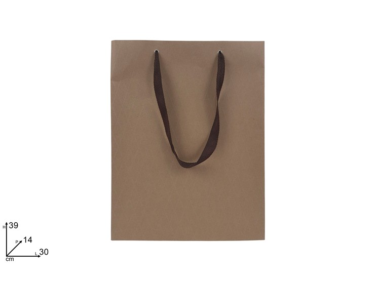 BUSTA REGALO CRAFT C/MAN.TESS.3930 26D8 - Confezionamento > Buste Regalo > Craft - Ingrosso B2B Magazzini Scatigna