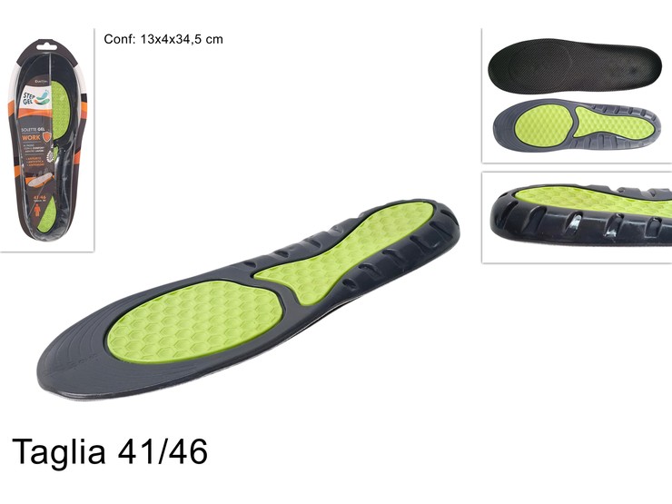 SOLETTE GEL ACTIVE WORK UOMO 41/46 2019 - Everyday > Accessori Scarpe > Solette - Ingrosso B2B Magazzini Scatigna