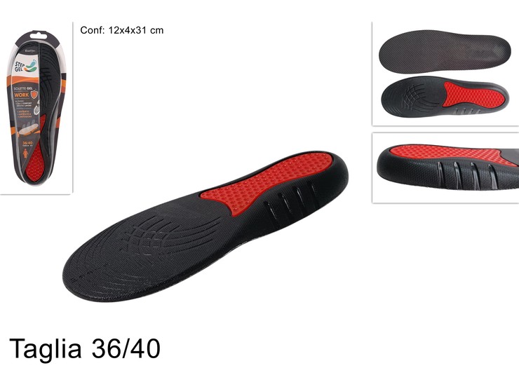 SOLETTE GEL ACTIVE WORK DONNA 36/40 1019 - Everyday > Accessori Scarpe > Solette - Ingrosso B2B Magazzini Scatigna