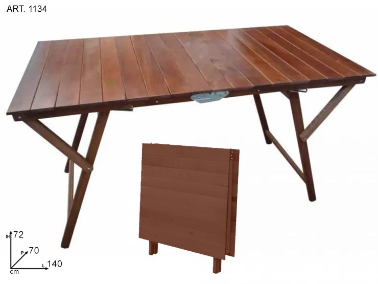 TAVOLO DOPPIO NOCE 70140 Art.1134 - Summer > Arredo E Attrezzature Da Esterno > Set Da Esterno - Ingrosso B2B Magazzini Scatigna