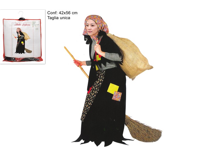 VESTITO BEFANA ADULTO 19325(F.5.62) - Epifania > Costumi - Ingrosso B2B Magazzini Scatigna