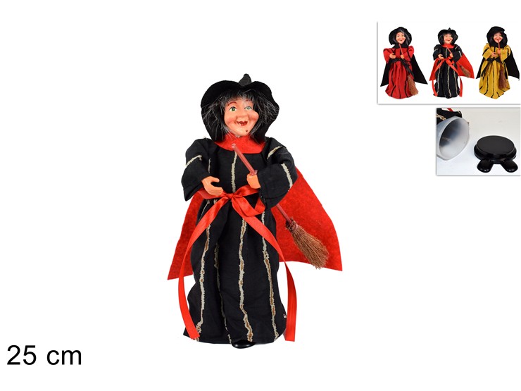 BEFANA COFANETTO TESS.RIGHE Cm.25 19QW25 - Epifania > Befane > Porta Cioccolatini - Ingrosso B2B Magazzini Scatigna