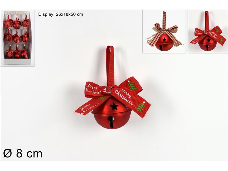 CAMPANELLINO ROSSO Cm.8 Art.A1050/RED - Natale > Appendini Albero > Appendini Campanelli - Ingrosso B2B Magazzini Scatigna