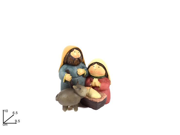 SANTA FAMIGLIA BIMBI Cm.10 Art.62752 - Natale > Nativita Personaggi > Sacra Famiglia - Ingrosso B2B Magazzini Scatigna
