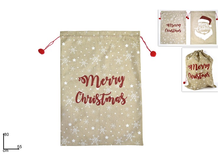 SACCO C/DECORO NATAL.2ASS.5580 21026/7 - Confezionamento > Sacchi E Sacchetti > Natale - Ingrosso B2B Magazzini Scatigna