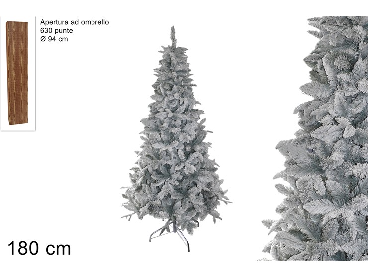 PINO LIVIATA INNEVATO Cm.180 630P.20K60 - Natale > Alberi > Innevati - Ingrosso B2B Magazzini Scatigna
